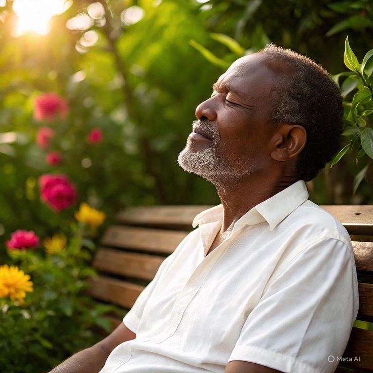 Adult enjoying a relaxed, comfortable morning – daily comfort