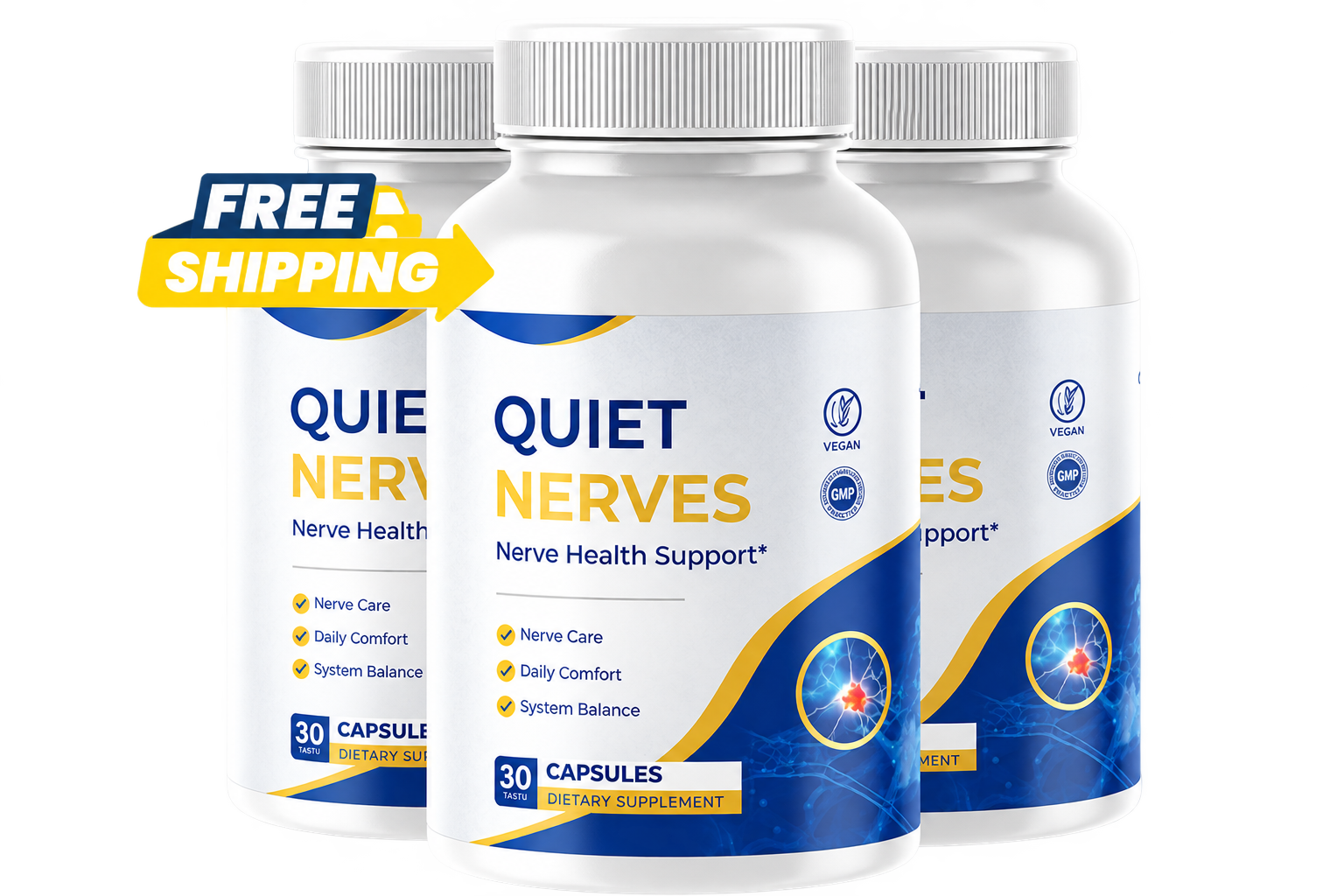 Quiet Nerves 3 bottles package – 90-day supply